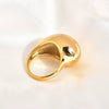 Wholesale Simple Niche Design Titanium Steel Goldplated Ushaped Geometric Ring For Women