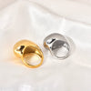 Wholesale Simple Niche Design Titanium Steel Goldplated Ushaped Geometric Ring For Women