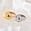 Wholesale Simple Niche Design Titanium Steel Goldplated Ushaped Geometric Ring For Women