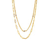 Wholesale Simple Niche Double Layer Diamond Chain Titanium Steel Hip Hop Punk Geometric Necklace With Electroplating
