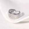 Wholesale Simple Niche Highend Stainless Steel Open Ring With Adjustable Opening Electroplated Titanium Steel Ring Unisex