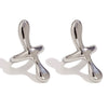 Wholesale Simple Niche Personality Fashion Women's Stainless Steel 18K Gold Plated Geometric Cross Ear Clip Earrings