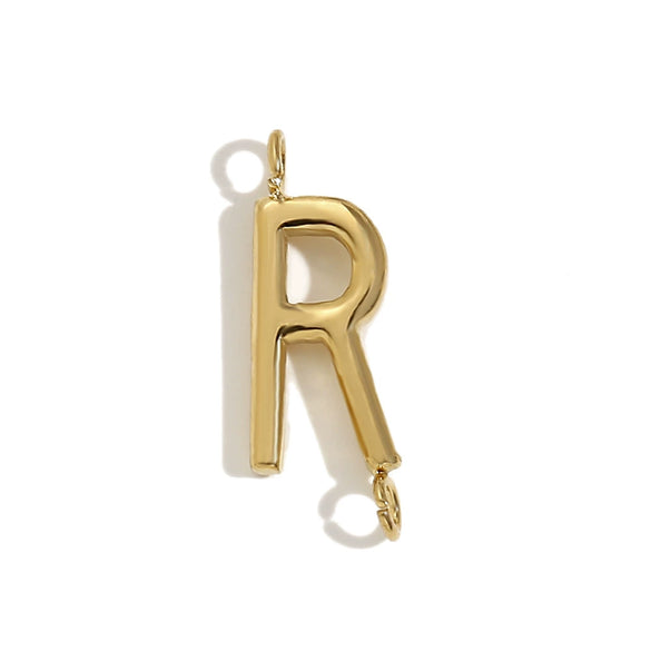 Wholesale Simple Niche Personality Jewelry Accessories Stainless Steel 18K Gold Plated Letter Pendant