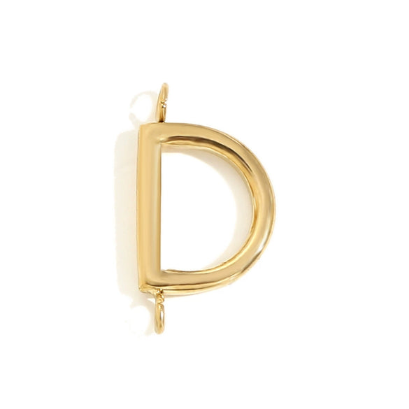 Wholesale Simple Niche Personality Jewelry Accessories Stainless Steel 18K Gold Plated Letter Pendant