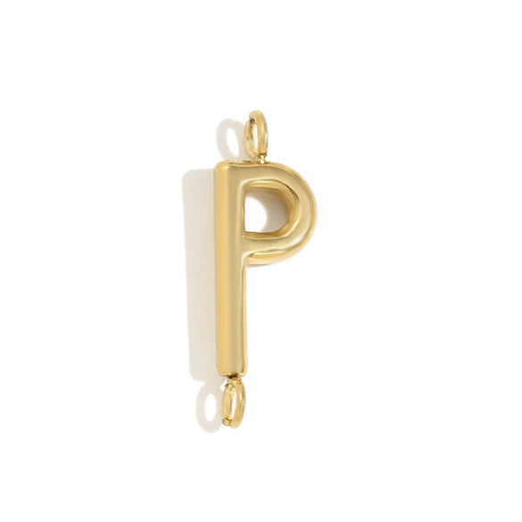 Wholesale Simple Niche Personality Jewelry Accessories Stainless Steel 18K Gold Plated Letter Pendant