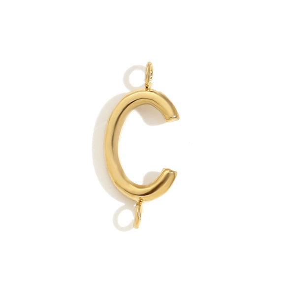 Wholesale Simple Niche Personality Jewelry Accessories Stainless Steel 18K Gold Plated Letter Pendant