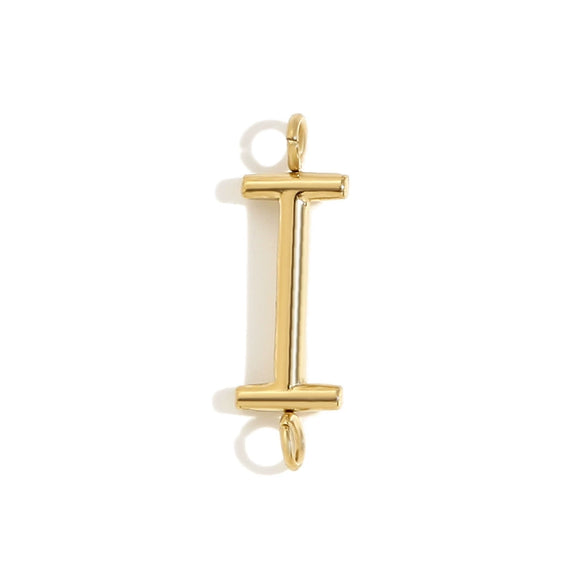Wholesale Simple Niche Personality Jewelry Accessories Stainless Steel 18K Gold Plated Letter Pendant