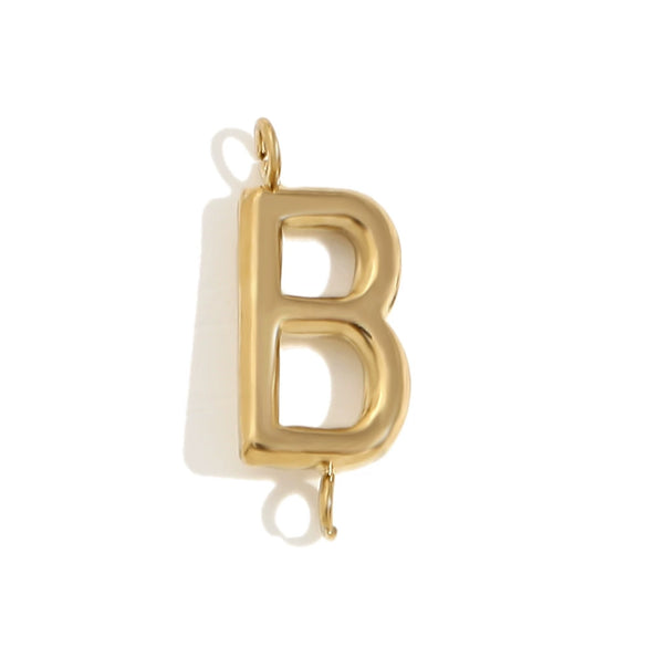 Wholesale Simple Niche Personality Jewelry Accessories Stainless Steel 18K Gold Plated Letter Pendant