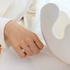 Wholesale Simple Opening Tshaped Titanium Steel Ring With Geometric Pattern 18K Gold Plated For Women