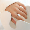 Wholesale Simple Opening Tshaped Titanium Steel Ring With Geometric Pattern 18K Gold Plated For Women