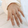 Wholesale Simple Opening Tshaped Titanium Steel Ring With Geometric Pattern 18K Gold Plated For Women