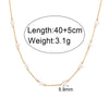 Wholesale Simple Pearl Accessories Set For Women Titanium Steel Bracelet Necklace With Geometric Pattern Electroplating Design