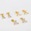 Wholesale Simple Personality Copper Gold Plated Geometric Cross Earrings For Women