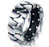 Wholesale Simple Personality Geometric Pattern Stainless Steel Ring Polish