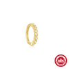 Wholesale Simple Personality Wavy S925 Sterling Silver Earrings And Nose Ring With Geometric Inlaid Zircon Design