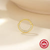 Wholesale Simple Personality Wavy S925 Sterling Silver Earrings And Nose Ring With Geometric Inlaid Zircon Design