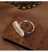 Wholesale Simple Personality Women's Natural Freshwater Pearl Ring In S925 Sterling Silver With Alien Shape