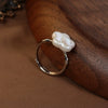 Wholesale Simple Personality Women's Natural Freshwater Pearl Ring In S925 Sterling Silver With Alien Shape