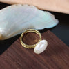Wholesale Simple Personality Women's Natural Freshwater Pearl Ring In S925 Sterling Silver With Alien Shape