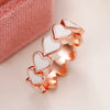 Wholesale Simple Pink Heart Epoxy Copper Ring For Women