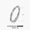 Wholesale Simple Plain Bamboo Women's Stainless Steel Ring With 18K Gold Plated Electroplating