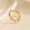 Wholesale Simple Plain Bamboo Women's Stainless Steel Ring With 18K Gold Plated Electroplating