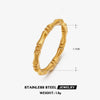 Wholesale Simple Plain Bamboo Women's Stainless Steel Ring With 18K Gold Plated Electroplating