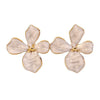 Wholesale Simple Plants And Flowers Dripping Oil Stainless Steel Flower Necklace And Earrings Set For Women