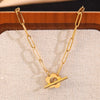 Wholesale Simple Plants And Flowers Electroplated Stainless Steel Earrings And Necklace Set For Women