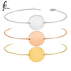 Wholesale Simple Polished Glossy Round Geometric Stainless Steel Electroplated Unisex Bracelet
