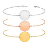 Wholesale Simple Polished Glossy Round Geometric Stainless Steel Electroplated Unisex Bracelet