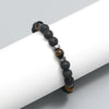 Wholesale Simple Retro Geometric Volcanic Stone Beaded Bracelet For Men And Women