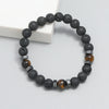 Wholesale Simple Retro Geometric Volcanic Stone Beaded Bracelet For Men And Women
