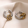 Wholesale Simple Retro Stainless Steel Geometric Earrings For Women With Gold Plated Electroplating