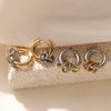 Wholesale Simple Retro Stainless Steel Geometric Earrings For Women With Gold Plated Electroplating