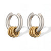 Wholesale Simple Retro Stainless Steel Geometric Earrings For Women With Gold Plated Electroplating