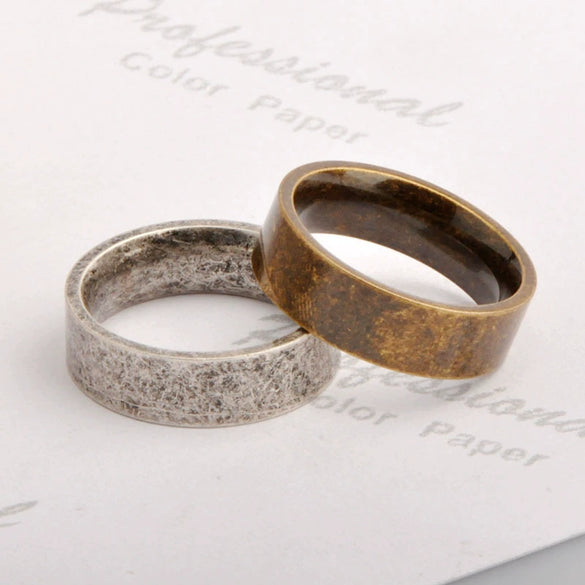 Wholesale Simple Retro Titanium Steel Rhombus Ring For Men And Women