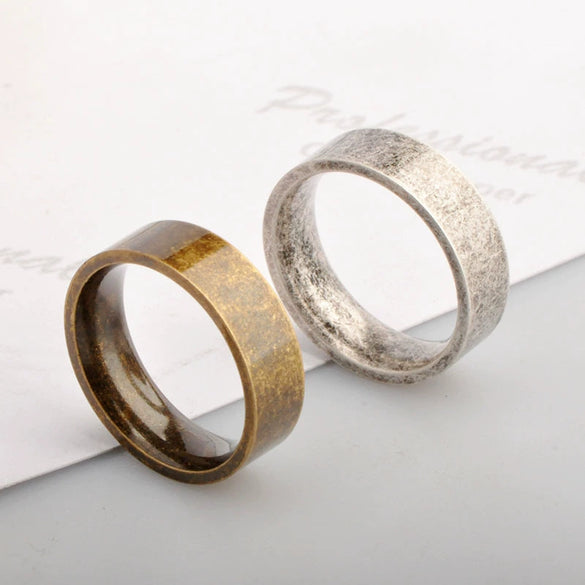 Wholesale Simple Retro Titanium Steel Rhombus Ring For Men And Women