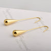 Wholesale Simple Retro Women's Titanium Steel Long Water Drop Earrings With Electroplating And Letters Numbers Text Pattern