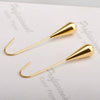 Wholesale Simple Retro Women's Titanium Steel Long Water Drop Earrings With Electroplating And Letters Numbers Text Pattern