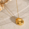 Wholesale Simple Round Stainless Steel Pendant Necklace With Electroplating For Women Geometric Style Ochain Accessories