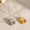Wholesale Simple Round Stainless Steel Pendant Necklace With Electroplating For Women Geometric Style Ochain Accessories