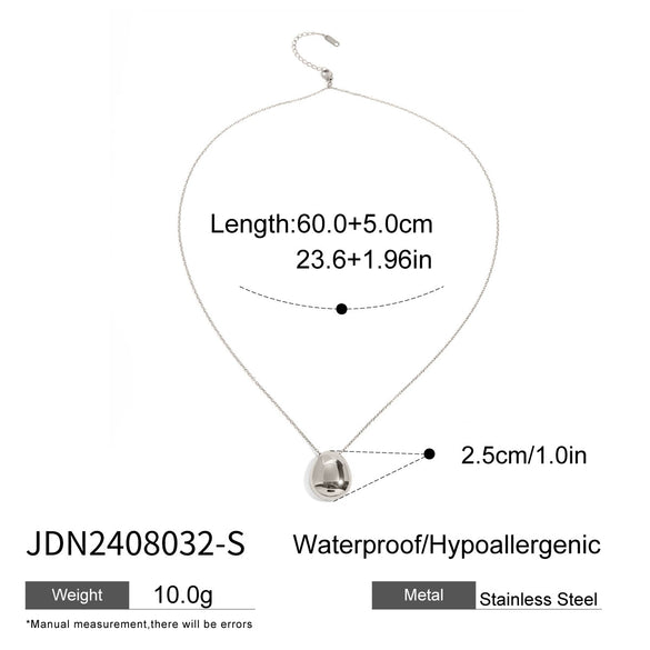 Wholesale Simple Round Stainless Steel Pendant Necklace With Electroplating For Women Geometric Style Ochain Accessories