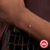 Wholesale Simple S925 Sterling Silver Fashion Allmatch Bracelet With Single Diamond Stacked Wear And Inlaid Zircon Geometric Design For Women