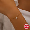 Wholesale Simple S925 Sterling Silver Fashion Allmatch Bracelet With Single Diamond Stacked Wear And Inlaid Zircon Geometric Design For Women