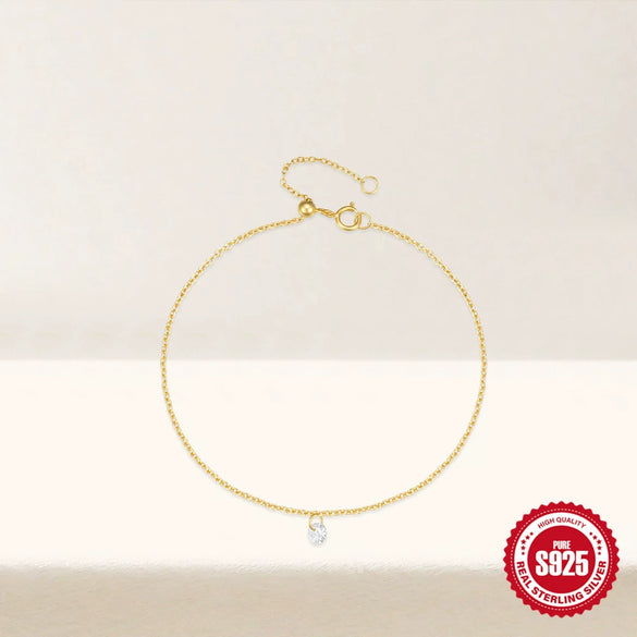 Wholesale Simple S925 Sterling Silver Fashion Allmatch Bracelet With Single Diamond Stacked Wear And Inlaid Zircon Geometric Design For Women