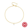 Wholesale Simple S925 Sterling Silver Fashion Allmatch Bracelet With Single Diamond Stacked Wear And Inlaid Zircon Geometric Design For Women