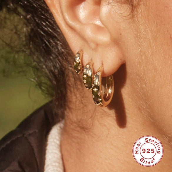 Wholesale Simple S925 Sterling Silver Fivepointed Star And Eightpointed Star Earrings With Electroplating
