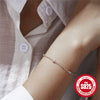 Wholesale Simple S925 Sterling Silver Geometric Mini Bracelet With Inlaid Zircon