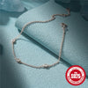 Wholesale Simple S925 Sterling Silver Geometric Mini Bracelet With Inlaid Zircon